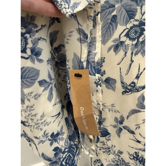 Reformation Alfred Floral Jumpsuit Pompadour Print Women’s Sz 6 Blue White NWT - Picture 11 of 16